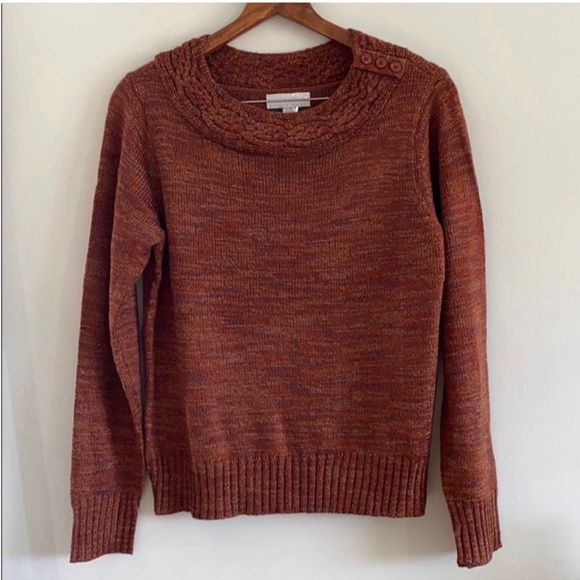 Carolyn Taylor Sweaters - Carolyn Taylor Multi Color Scoop Neck Long Sleeved Sweater